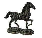 Incredibly Detailed Steampunk Style Prancing Horse Statue