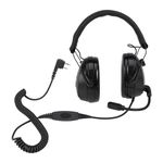 Retevis Noise Cancelling Walkie Talkie Headset, Overhead 2 Way Radio Headphone, Volume Control, 2 Pin Two Way Radio Tactical Earpiece Compatible with Baofeng UV5R RT24 RT27 RT5R RT86(1 Pack)