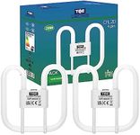 TBE LIGHTING 28w 2D 4-PIN CFL Energy Saving Lamps - DD Fluorescent Bulbs - 4-Pin GR10q Base Fittings - Long Life Lamp, Day Light White 6500K (2 Pack)