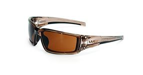 Uvex by Honeywell Hypershock Safety Glasses, Brown Frame with Espresso Lens & HydroShield Anti-Fog Coating (S2961HS)