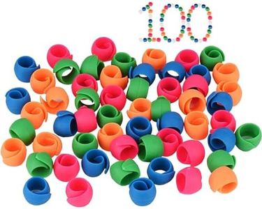 Simthread Flexible Silicone Bobbin Holders, Prevent Thread Tails, for Sewing and Quilting Enthusiasts (100 Pack)
