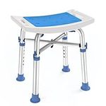 Shower Stool Heavy Duty 500Lbs, Tool-Free Assembly, Anti-Slip, Sturdy Height Adjustable Bath Chair, Narrow Bathtub Shower Saet for Elderly, Senior, Handicap & Disabled