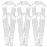 NUOLUX White Blank Plain Satin Sash DIY Sash for Birthday Baby Shower Hen Party Supply Pack of 6