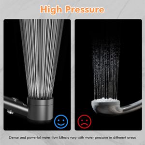 MEKO Hard Water Filter Shower Head – Grey