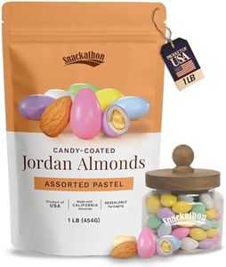 Snackathon Jordan Almonds, Assorted Pastel Candy-Coated Almonds, 1 LB Resealable Bag, Made in USA, Bulk Italian Confetti Wedding Favors, Baby & Bridal Showers, Party Buffets, Events & Holidays
