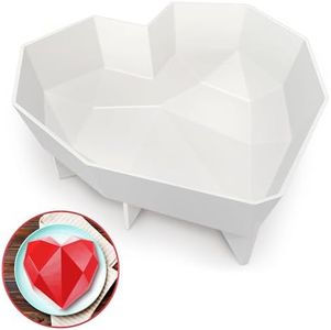 Heart Silicone Molds for Baking - Chocolate Molds Silicone Shapes Non-stick Heart Shaped Cake Pan 3D For Mousse, Chocolate Brownie, Cheesecake, Jelly, Ice Cream, Fondant, Cakes - Breakable Heart Mold