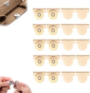 10 Pairs Seamless Magnetic Buckle Clasp,Magnetic Snaps for Purses and Totes, No-Sew Metal Snap Buttons Closures for Bags, Clothing, DIY Crafts (Gold)