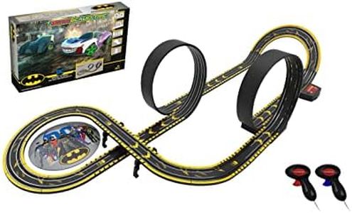 Scalextric Micro Justice League Batman vs Joker The Race for Gotham City Battery Powered 1:64 Slot Car Race Track Set G1177T