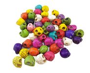 Blovess YuetonÃ‚® DIY Mixed Color Turquoise Skull Head Loose Spacer Bead Charm for Crafting, Jewelry Making Accessory