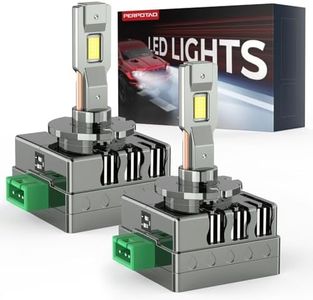 PERPOTAO D3S D3R Led Bulb, 26,400LM, 600% Brightness, 6,000K White，10x Cooling,Xenon HID Replacment，Fast Plug, Compatible 99.99%, 2-Pack