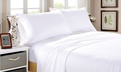 Trance Home Linen Cotton 300TC Percale Duvet Cover with Pillow Covers (White, Queen)