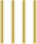 DYWISHKEY 4 Pieces 3/8 Inch Brass Rods, Brass Round Stock Lathe Bar Stock for DIY Craft Making, Handle Pin, Brass Rod 3/8 Inch in Diameter, 3.94 Inches in Length