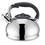 Easyworkz Whistling Stovetop Tea Kettle Food Grade Stainless Steel Hot Water Tea Pot with Loud Whistle,2.65 Quart(2.5l)