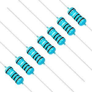 Chanzon 50pcs 1W 1 Ω ohm Metal Film Fixed Resistor 0.01 ±1% Tolerance 1R MF Through Hole Resistors Current Limiting Rohs Certificated