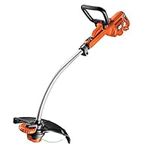 BLACK+DECKER Electric Strimmer Grass Trimmer 700 W 33 cm with Wheel Edge Guide and Adjustable Second Handle GL7033-GB