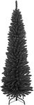 BPIL Artificial Christmas Tree Tips for Home, Office, Party Decoration with Metal Stand Beautiful Xmas Stackable Tree BLACK Slim for Indoor and Outdoor (Black Slim, 6ft (600 Tips)