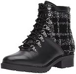 Marc Fisher LANZIA Combat Boot, Grey/Black, 8 M US