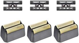 3 Pack Professional 5 Star Series Finale Shaver Replacement Foil and Cutter Bar Assembly Compatible with wahl Shaver Foil 7031-100, 7043-100 Super Close Shaving Replacement Heads，Black