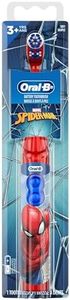 Oral-B Kid's Battery Toothbrush featuring Marvel's Spiderman, Soft Bristles, for Kids 3+