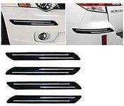 Hexzone Double Chrome Car Bumper Protector and Guard 4 Pcs Set for Univeral Car