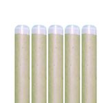 18 Inch Mailing Tubes with Cap by AirKart (Brown) - Pack of 5 Tubes for 45 cm Wide documents, Paintings or Wallpapers.