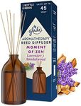 Glade Aromatherapy Reed Diffuser, Home Decor Essential Oils Diffuser Calming Fragrance, Moment of Zen with French Lavender & Australian Sandalwood, 80 ml