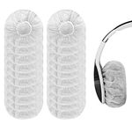 Yizhet 100 Pieces Headphone Earpad Covers, Disposable Non-Woven Fabric Headphone Covers/Headset Covers/Earpad Protector, Stretchable Sanitary Earcup Covers, Fits 3.93"-4.72" /10-12cm Headsets (White)