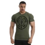 Gold's Gym Men's GGTS149 Workout Training Muscle Joe Short Sleeve T-Shirt, Army/Black, Small
