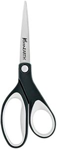 Westcott 8-Inch KleenEarth Soft Handle Straight Scissors, Black/Gray