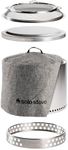 Solo Stove Bonfire Backyard Bundle 2.0 | with Bonfire Smokeless Fire Pit, Stand, Shield, Shelter, Lid, Portable for Wood Burning, Removable Ash Pan, Stainless Steel, H: 16.75in x Dia: 19.5in, 28.25lbs