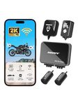 INNOVV K7 Motorcycle Dash Cam, 2K + 2K Front and Rear Camera with EIS Anti-Shake, Motorcycle DashCam with 24hr Sentry Mode, Emerg Auto Save GPS, App Connect, IP67 Waterproof, Max Support 512 GB