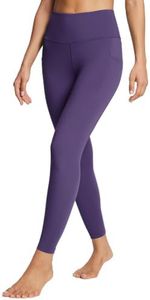 baleaf Leggings with Pockets for Women High Waisted Yoga Pants Shadow Purple 2XL
