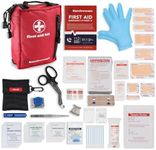 Surviveware 98 Pcs Comprehensive Premium Survival First Aid Kit - Medical Emergency Kit for Travel Camping Gear, Home Essentials & Outdoor Emergencies - HSA & FSA Eligible Survival Kit