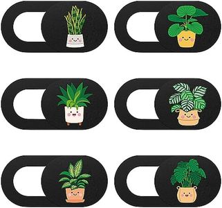 Mizi Webcam Privacy Cover Slide [6 Pack], Cute Camera Blocker Sticker, Protect Your Privacy and Security for Computer, Laptop, Tablets & Phones - Plant