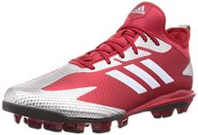 adidas Adizero SP Point Baseball Shoes (Red/White/Silver, 7 UK)