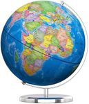 SOUNDANCE 13 Inch World Globe with Stable Heavy Metal Base, Educational Globe for Kids Learning, Large Globe Lamp with Colorful HD World Map Details, LED