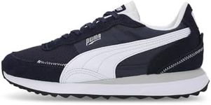 PUMA Mens Road Rider Sneaker, PUMA Mens Navy-PUMA Mens White, 13