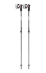 LEKI Peak Vario 3D Adjustable Ski Poles for Alpine & Backcountry Skiing - Black-Dark Anthracite-Orange - 110-140 cm