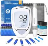 Blood Sugar Testing Kit, High Accuracy Glucose Monitor Kit with 100 Test Strips & 100 Lancets, Portable Blood Glucose Monitor with Lancing Devices, No Coding Diabetes Testing Kit, FSA/HSA Eligible