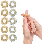 Impresa - 10 Pack Spiky Sensory Finger Rings - Acupressure Fidget Toys for Kids and Adults with Attention Disorders, OCD, and Anxiety - 2 Colors (Silver and Gold)