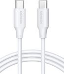 UGREEN 100W USB C to USB C Charger Cable, Type C PD Fast Charging Cord for iPhone 16 Pro Max/15, MacBook Pro, iPad Pro 2024, Dell XPS, Chromebook, Pixel 9/8 Pro, Galaxy S24 S23, Switch (1M, White)