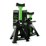 DRIVEUPTOOLS Axle Stands 3 Tons with Rubber Pad | Stabilizing Jack Stands Pack of 2 | Lifting Height 11.6-16.7 Inches | Car Lift | Heavy-Duty Car Stands 3 Tons (6,600 lbs) | Durable Axle Stands (x2)