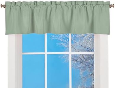 Lorraine Home Fashions 00200-24-00003 Ribcord Tier Curtain Pair, 100% Polyester, Sage, Valance 54" x 12"