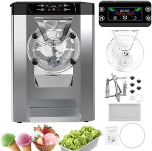 2000W Commercial Ice Cream Machine, 4.8-6.4GAL/H Single Flavor Countertop Hard Serve Ice Cream Maker, Hard Ice Cream Maker With Auto Cleaning and Smart Led Display for Restaurant Dessert Stores Party