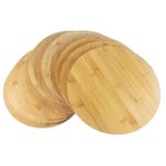 (Set of 12) 12" Round Bulk Plain Bamboo Cheese, Pizza, Serving, Cutting Board For Customized, Personalized Engraving Purpose