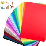 FUKTSYSM Coloured Card - New 24 Assorted Colours, A4 120 Sheet Pack 230gm, More Fun Crafting and Decorating, Sketch and Cutting Paper, 24 Assorted Colours Coloured Card