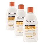 Aveeno Scalp Soothing Haircare Clarify & Shine Shampoo, Apple Cider Vinegar Blend, for All Hair Types, Soothes Dry, Itchy & Flaky Scalp, Clinically Proven, Sulfate Free, 300ml (Pack of 3)
