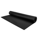 IncStores 1/4" Thick Tough Rubber Flooring Roll | Flexible Recycled Rubber Gym Floor Mats for Home Gym | Heavy Duty Rubber Mat for Home Gyms, Sheds, Horse Stall Mat or Trailer | 4’x10’ | Black