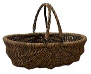 Selections Natural Willow Garden Trug Storage Basket Indoor Outdoor Usage, Large