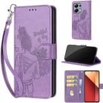 Phone Case for Xiaomi Redmi Note 13 Pro 4G / Xiaomi Poco M6 Pro 4G Case, Premium Leather Shockproof Protective Wallte Cover Phone Case Compatible Redmi Note 13 Pro 4G / Xiaomi Poco M6 Pro 4G Purple